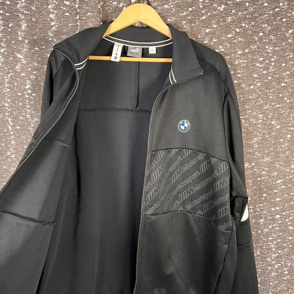 BMW Motorsport Men's Zip Up Track Jacket Black - Picture 7 of 7
